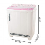 Haier 9 Kg Semi-Automatic Top Loading Washing Machine (HTW90-1159FL, Pink)