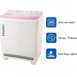 Haier 9 Kg Semi-Automatic Top Loading Washing Machine (HTW90-1159FL, Pink)