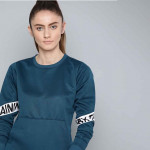 HRX By Hrithik Roshan Training Women Blue Coral Rapid-Dry Solid Sweatshirt