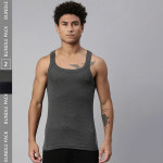 Men Pack of Two Solid Innerwear Vests