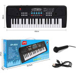 37 Keys Electronic Keyboard Piano With Microphone - Black