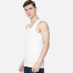 Men White Solid Innerwear Vests I661-001-P1