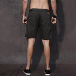 Men Charcoal Grey Solid Regular Fit Regular Shorts