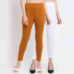 Women Pack Of 2 Solid Ankle-Length Leggings