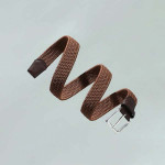 Men Brown Textured Formal Belt