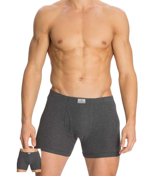 Men Pack of 2 Charcoal Grey Boxer Briefs