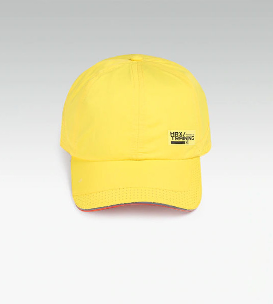 Men Yellow Solid Training Dry Fit with Sweatband Cap