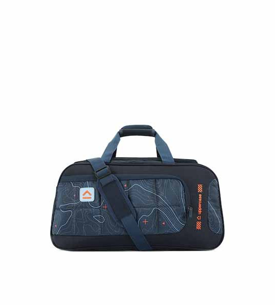 Blue Printed Travel Duffel Bag