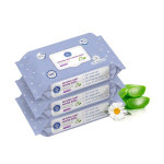 Kids Set of 3 Natural Baby Water Wipes - 72 Wipes each