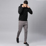 Men Black Solid Bomber