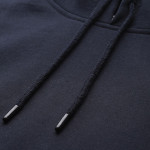 Men Navy Blue Solid Hooded Sweatshirt