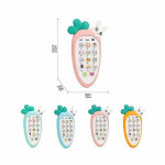 Smart Musical Sound Cordless Feature Intelligent Light Mobile Phone Toy With Upper Side Soft Silicone Rattle- Green