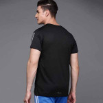 Men Black Designed 2 Run Solid Aeroready Running Sustainable T-shirt