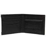 Men Black Solid Two Fold Wallet