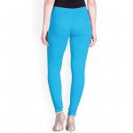 Women Blue Solid Churidar Length Leggings