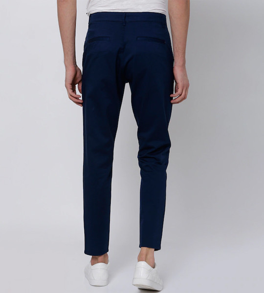 Men Blue Tapered Fit Chinos